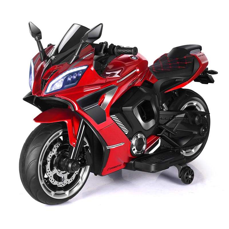 12V kaksivetoinen lasten sähkömoottoripyörä avaimella