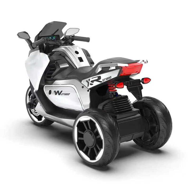 12V Dual Motor Kids 3-Wheel Motorcycle with MP3 player & Bluetooth