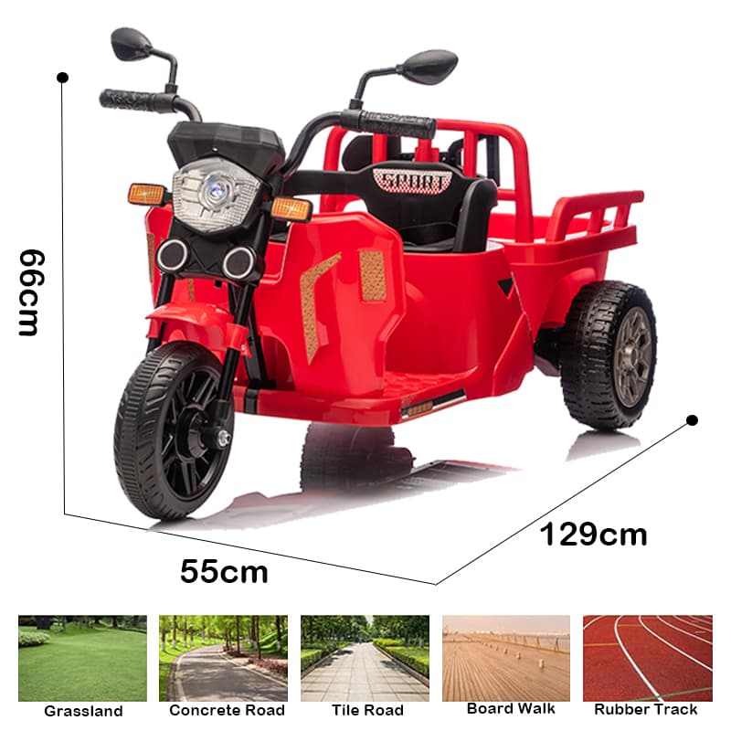 12V Kids 3-Wheeler Electric Ride-On Car