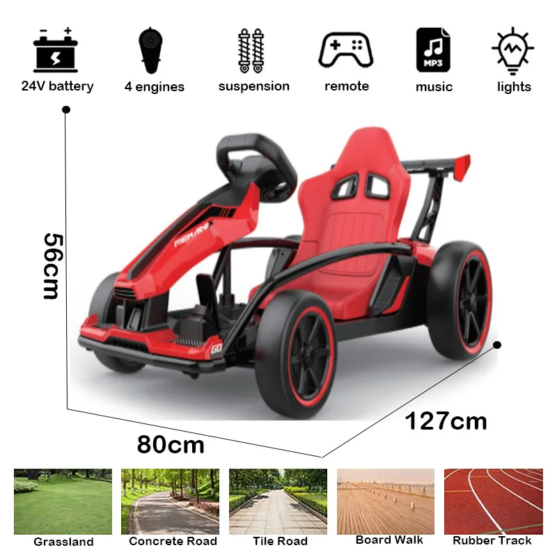 24v Powerful Drift Electric Go Kart Ride on Car