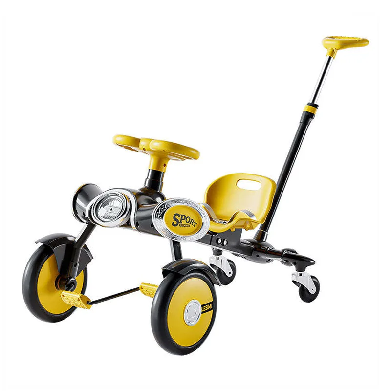 Lasten poljindrift-auto työntökahvalla 4 pyörällä Go Kart