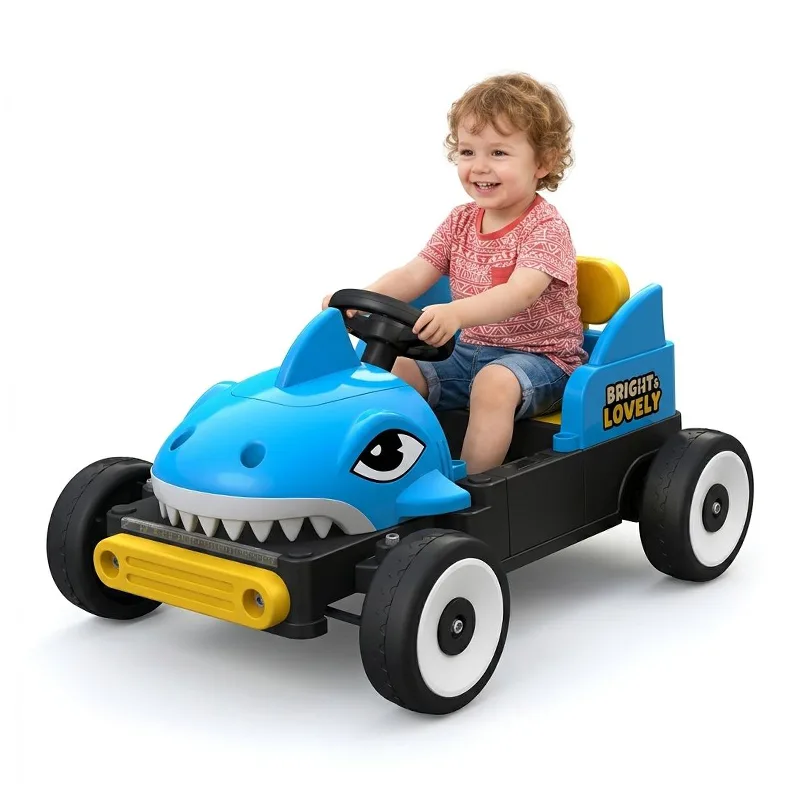 Uusi 12 V akkukäyttöinen Shark Head 4 Wheels Kids Ride on Car